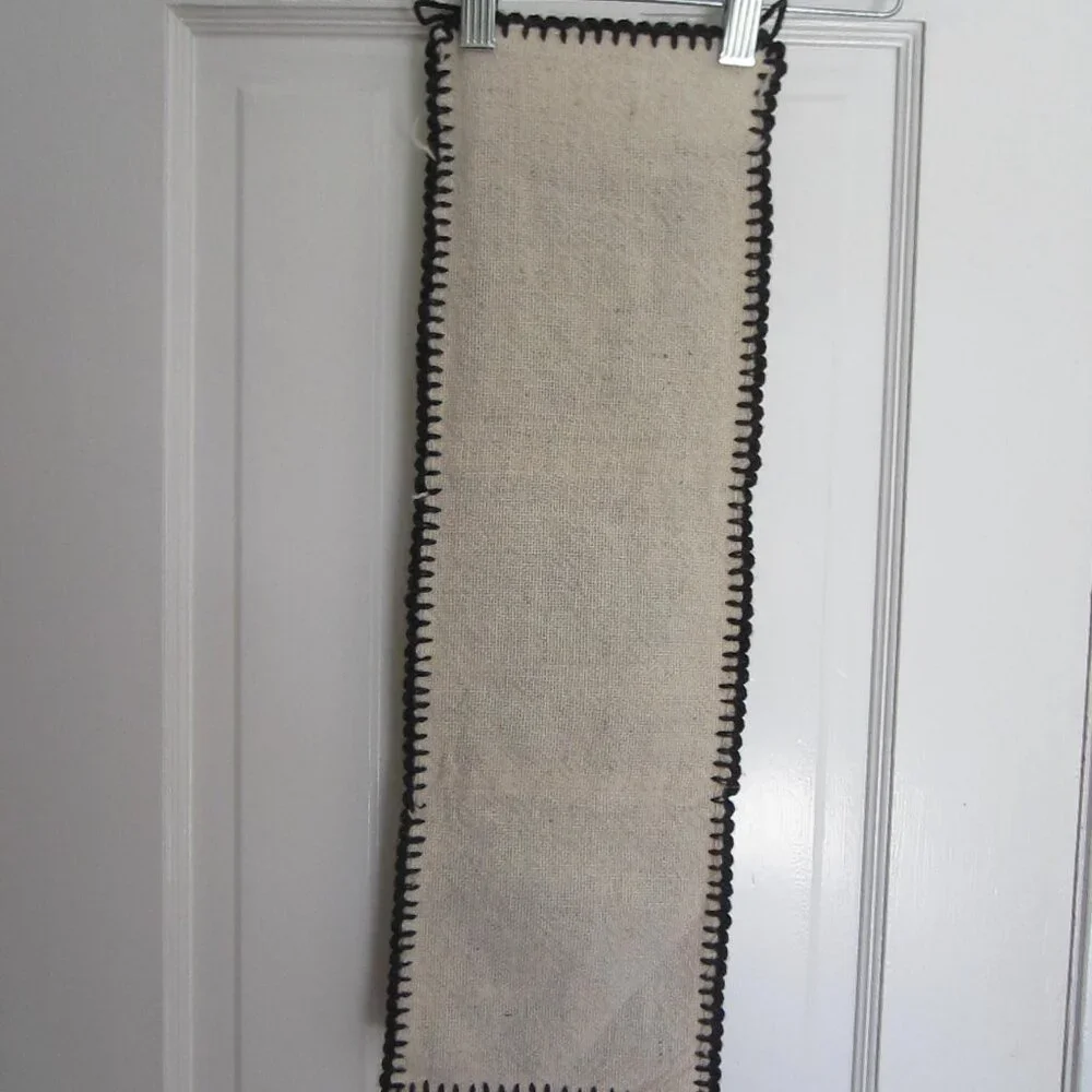 Vtg Mexican Handmade Embroidered Tapestry Wall Hanging w/ pockets